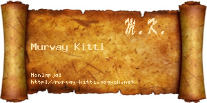 Murvay Kitti névjegykártya